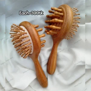 2-in-1 Mini Sandalwood Scalp Massage Brush – Dual-Sided