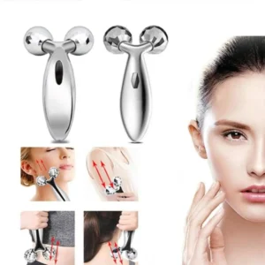 3D Manual Roller Facial Massager – 360° Rotating Body & Face