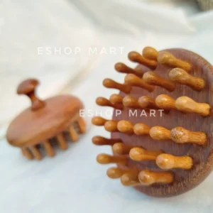Natural Sandalwood Round Scalp Massager