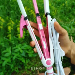 Kemei 3-in-1 Professional Electric Hair Styler – Straightener, Curler & Crimper in One Tool