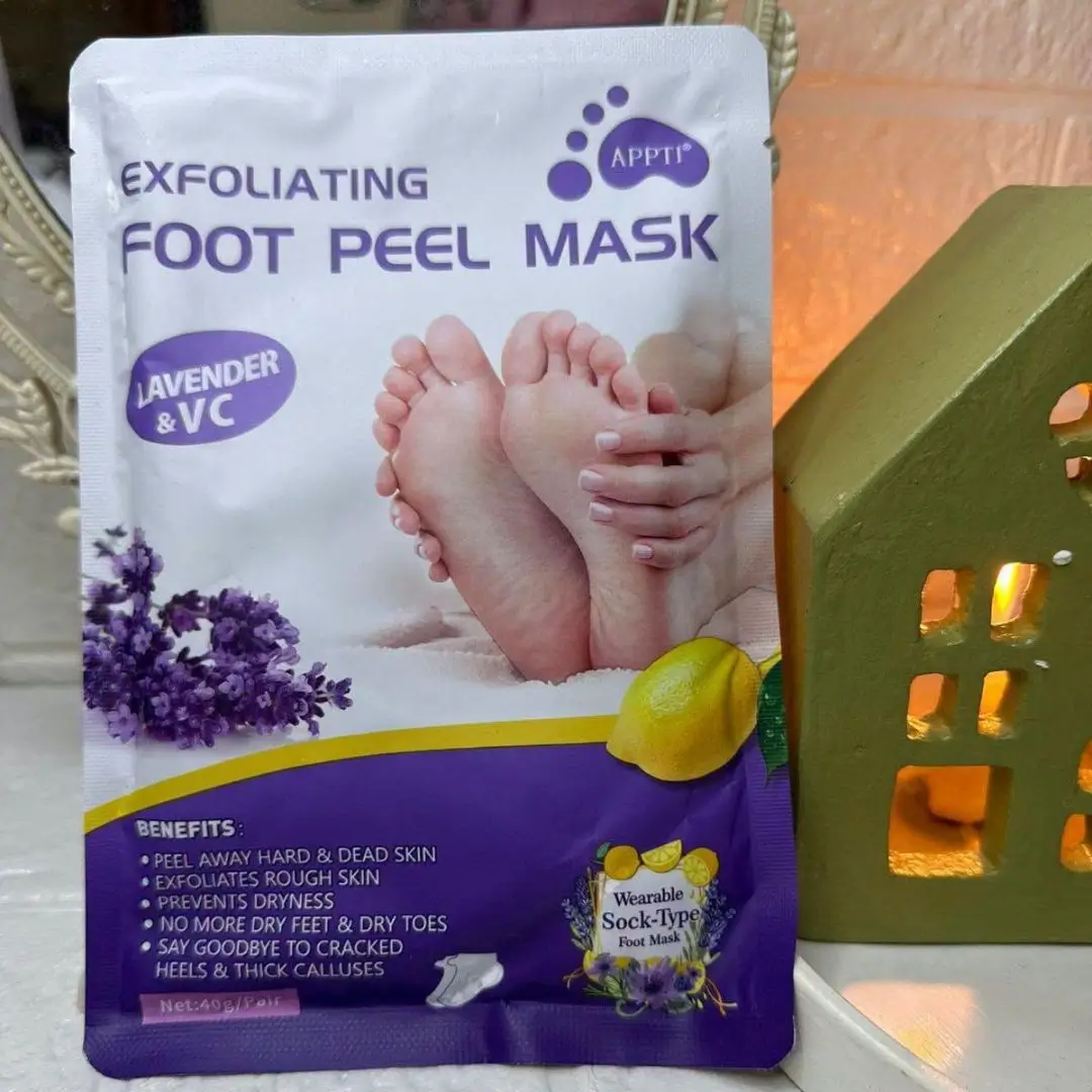 APPTI Exfoliating Foot Peel Mask Lavender and VC single pack