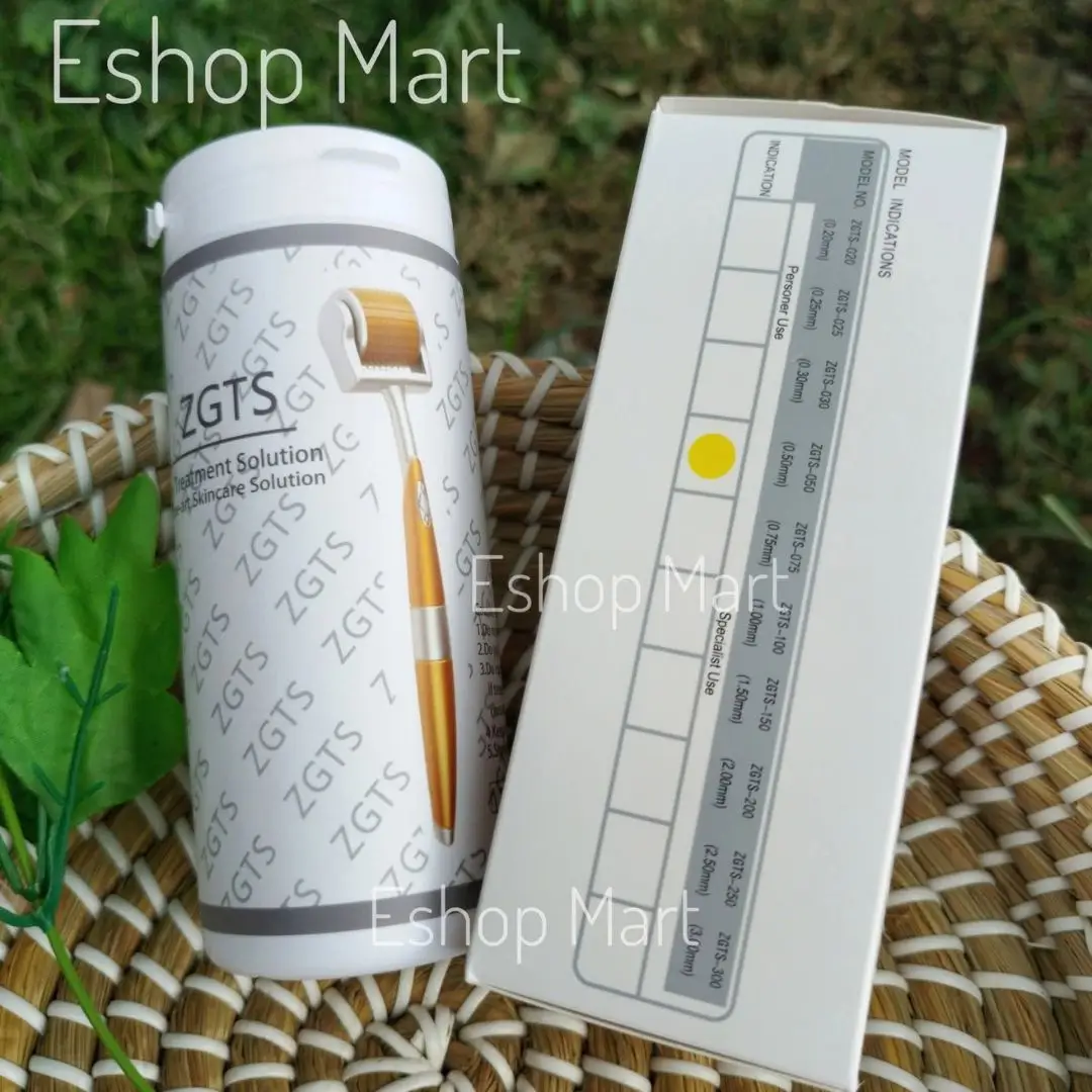 ZGTS Titanium Derma Roller box and protective tube pack Eshop Mart