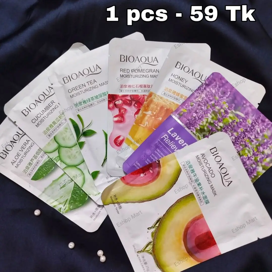 BIOAQUA Natural Essence Facial Sheet Mask Variants Eshop Mart