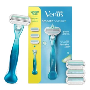 Gillette Venus Smooth Sensitive Razor Combo Pack (1 Handle + 3 Refills)