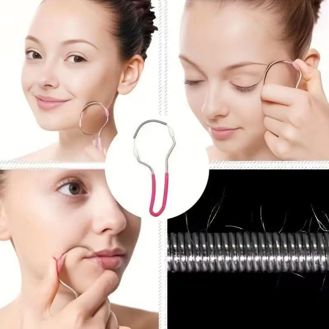 Spring Facial Hair Epilator Tool Multicolor Pair