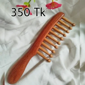 Natural Sandalwood Wide Tooth Scalp Massager
