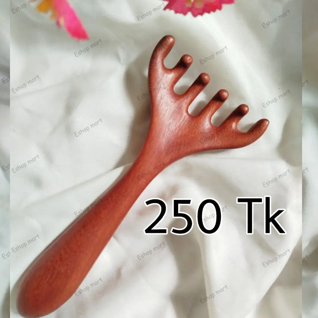 Sandalwood Long Handle 5 Claw Scalp and Body Gua Sha Massager