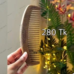 Natural Sandalwood Carved Wooden Comb for Hair Care & Hair Fall Control