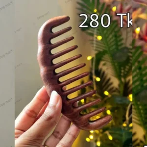 Natural Sandalwood Wide Tooth Scalp Massager