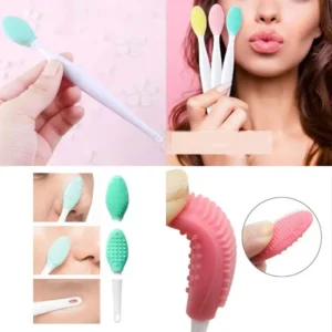 Double-Sided Silicone Nose & Lip Exfoliating Scrub Brush