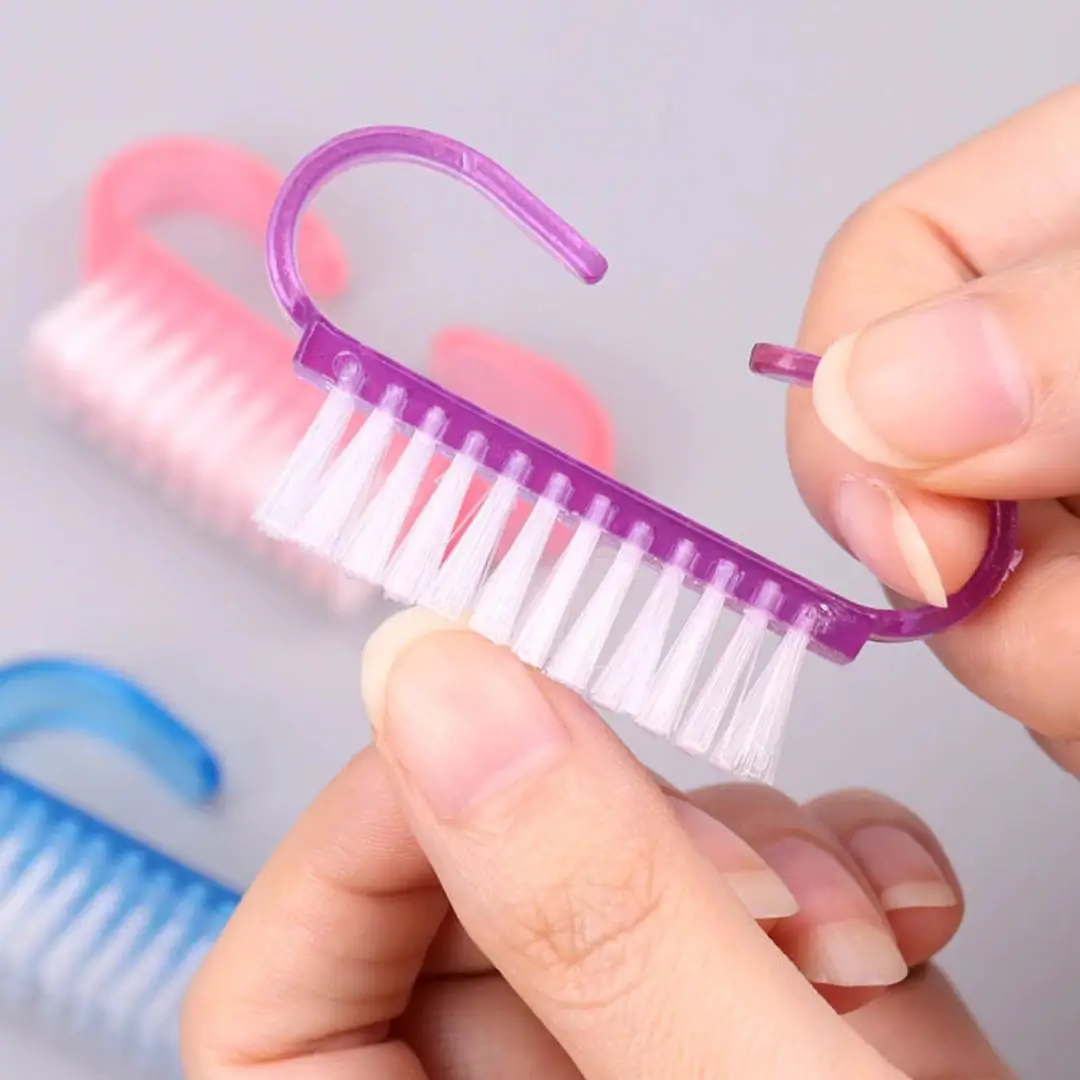 Plastic Handle Finger and Nail Dust Cleaning Scrub Brush