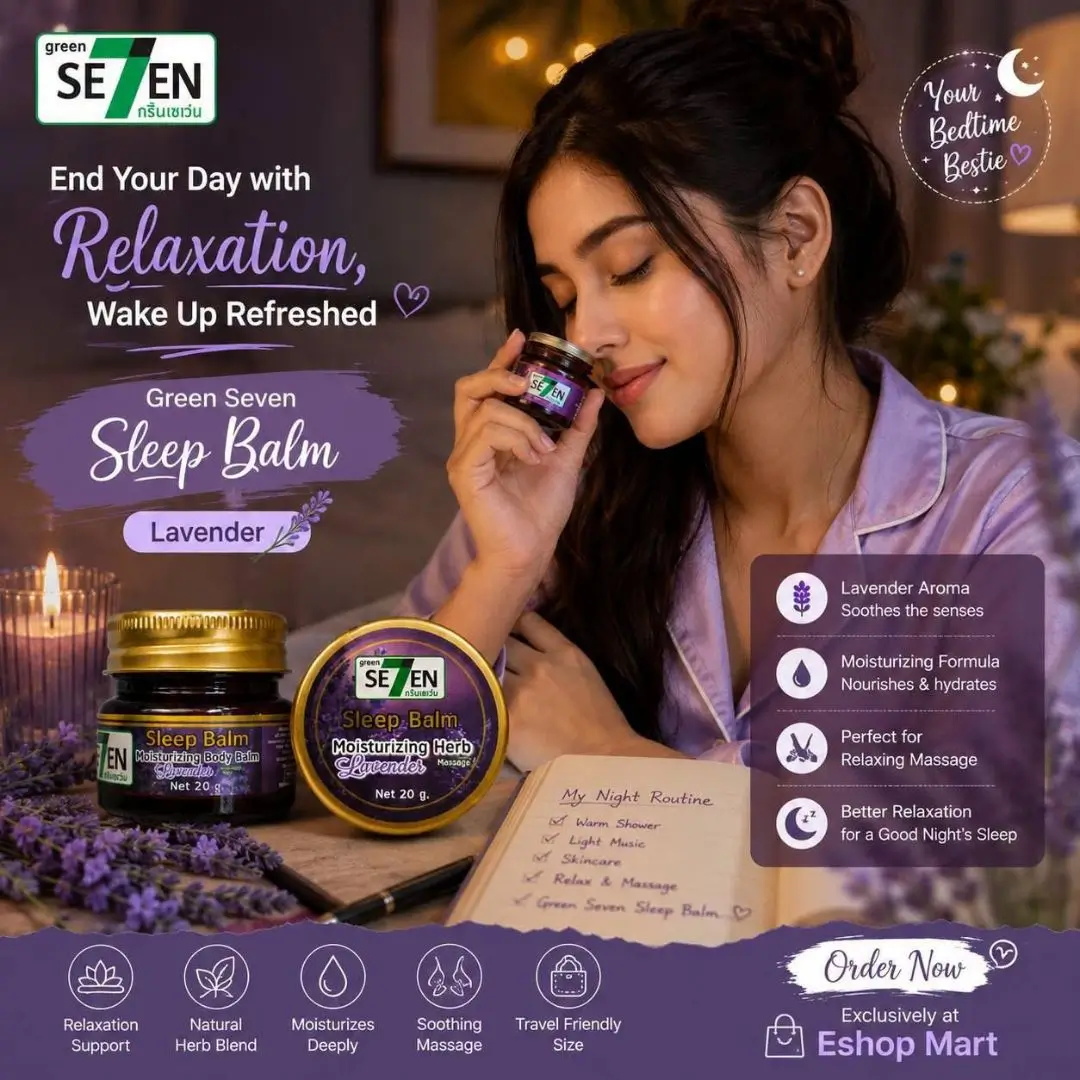 Green Seven Sleep Balm Lavender 20g Promotional Banner