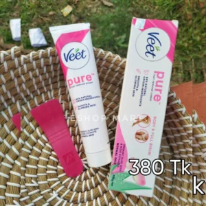 Veet Pure Hair Removal Cream with Organic Aloe Vera & Rose Extracts (100g)