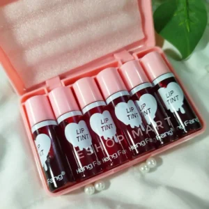 Heng Fang Mini Lip Tint Set (6 Pcs) – Long Lasting Watery Glossy Lip Stain