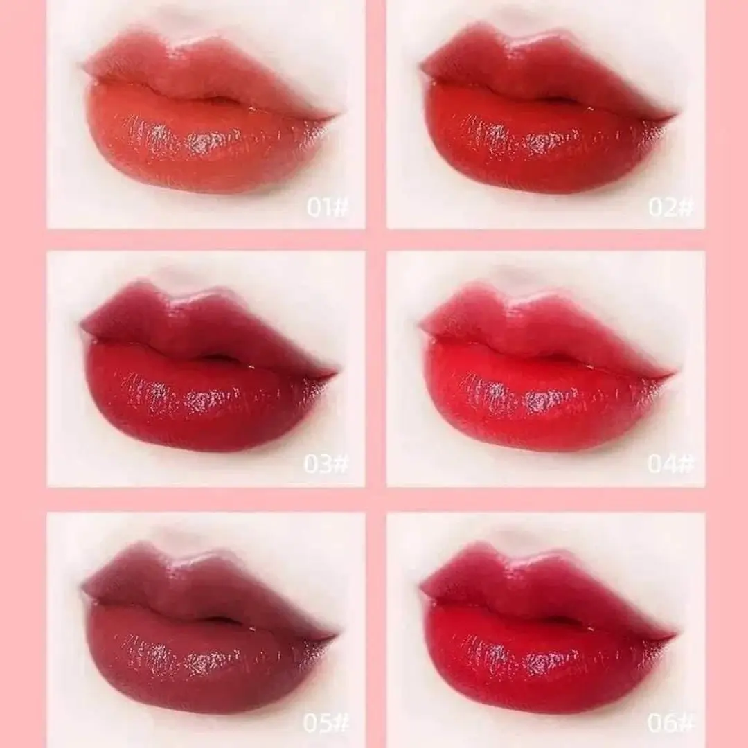Heng Fang 6 Pcs Mini Lip Tint Set in Pink Plastic Box