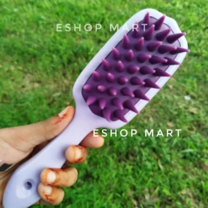 Soft Silicone Scalp Massager & Shampoo Brush with Long Handle