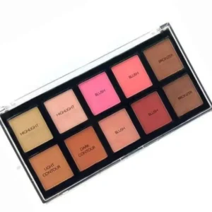 10 Color Ultimate Face Palette (Blush, Contour, Highlight & Bronzer)